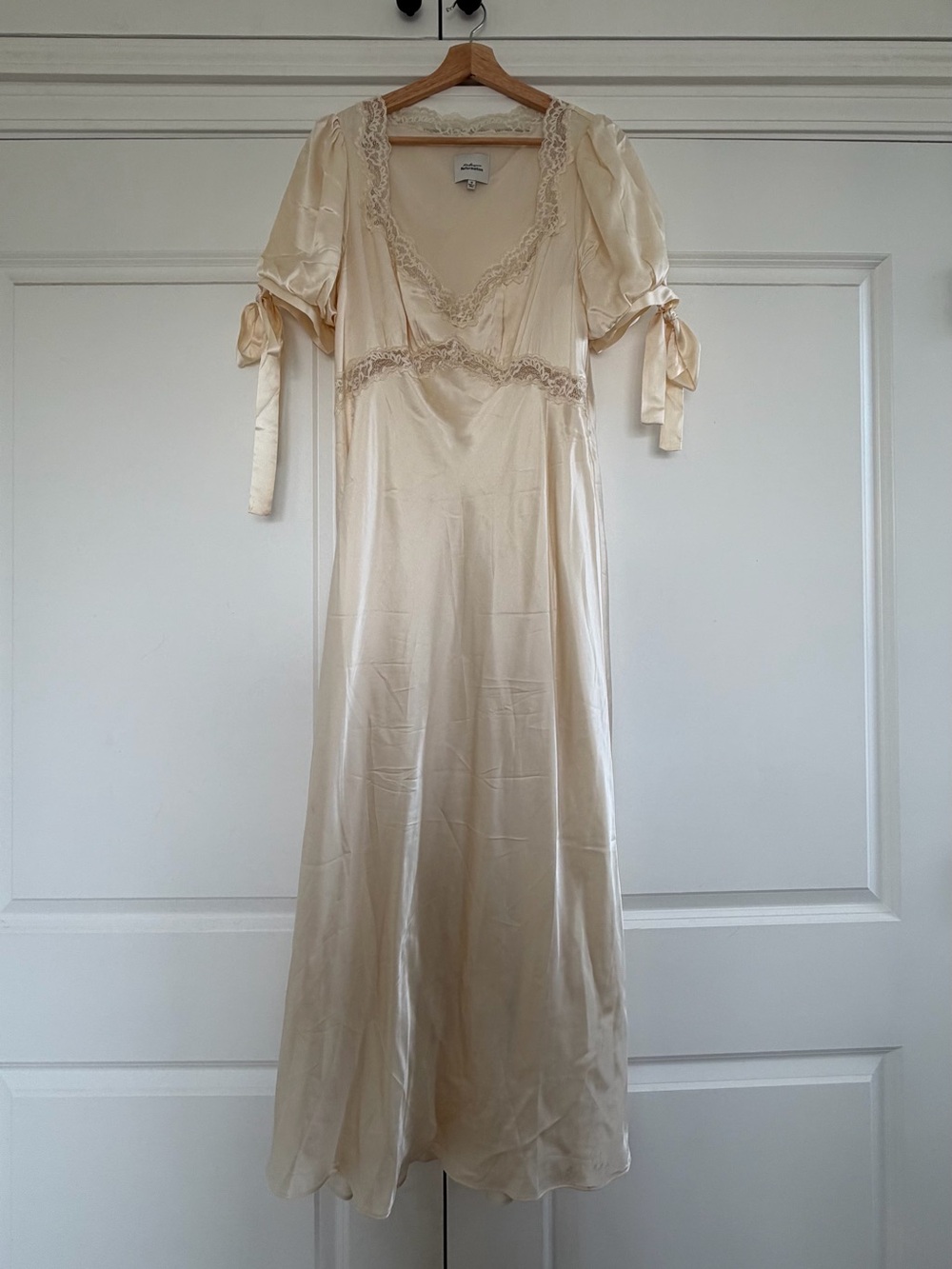Reformation x Kacey Musgraves Stella Lace Trim Silk Midi Dress - Picture 5 of 7